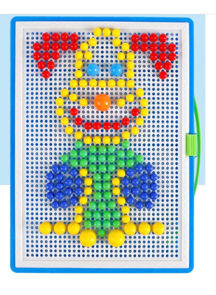 352PCS Mushroom Nails PeGBoard Educational Colourful Jigsaw Puzzle Building Blocks，Large quantity，Bricks Creative DIY Mosaic Toys For Kids & Toddlers, Perfect Birthday For Girls Boys Age 3 4 5 6 7 Years - Image 5